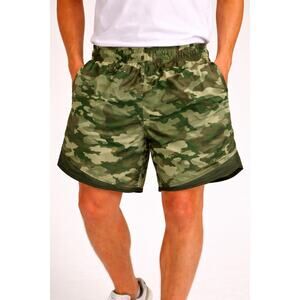 Camo Athletic Running Shorts Men’s Lightweight Mesh Lined Elastic Waist